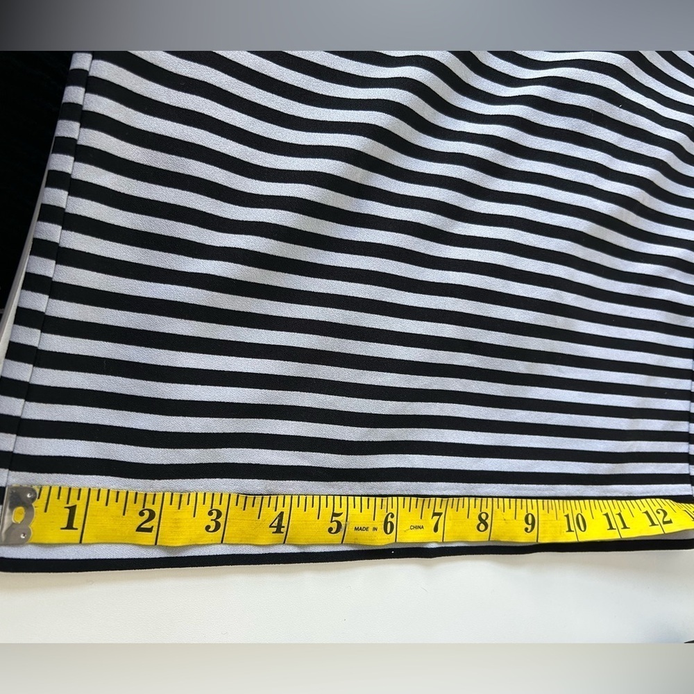 7TH AVE STRIPED WIDE LEG PANTS. GREY/BLACK 20. WRINKLE RESISTANT, POLISHED LOOK - Picture 6 of 11